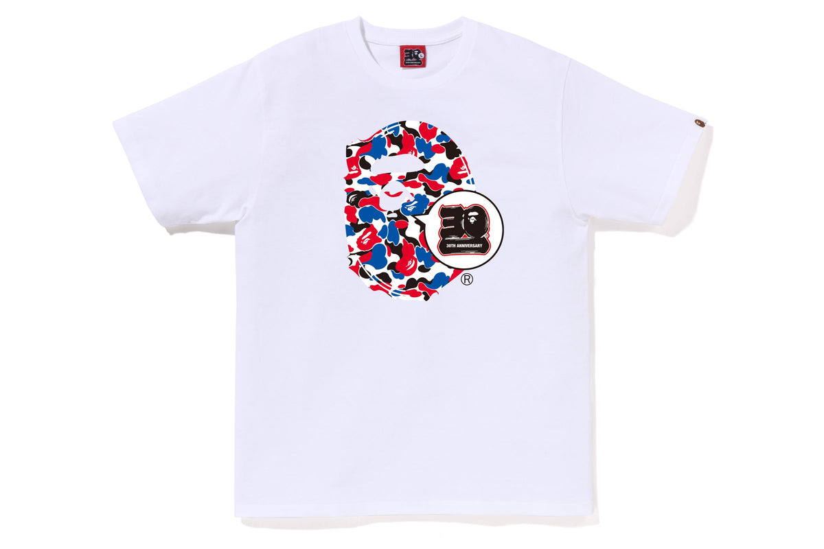 BAPE Store London Bape 30th Anniversary Ape Head Tee - White/Multi