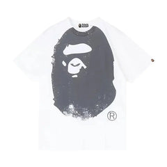 Bape Overprinted Ape Head Tee - White