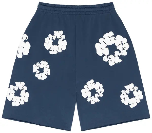 Denim Tears The Cotton Wreath Sweatshorts - Navy