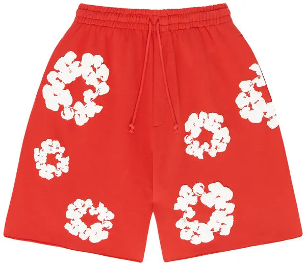 Denim Tears The Cotton Wreath Sweatshorts - Red