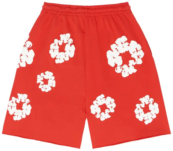 Denim Tears The Cotton Wreath Sweatshorts - Red