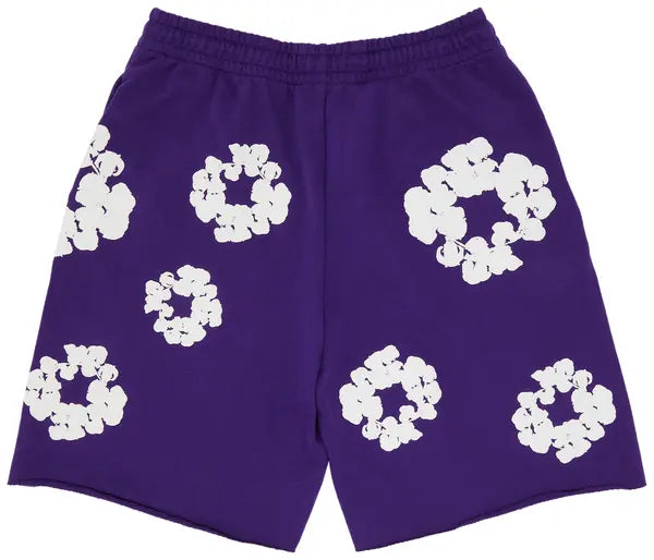 Denim Tears The Cotton Wreath Sweatshorts - Purple