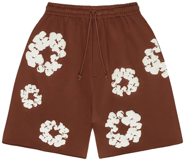 Denim Tears The Cotton Wreath Sweatshorts - Brown