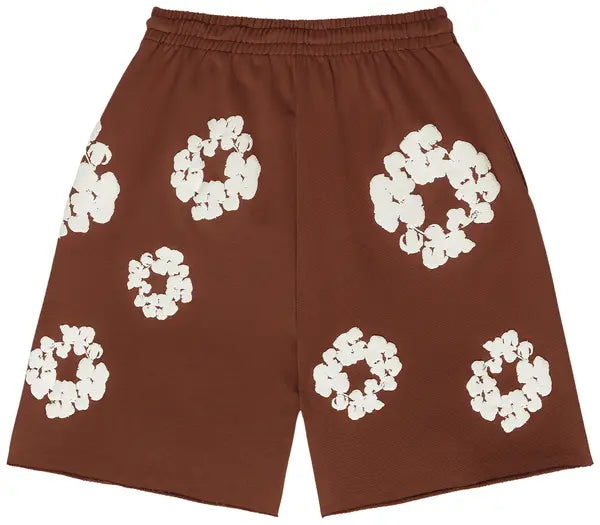 Denim Tears The Cotton Wreath Sweatshorts - Brown