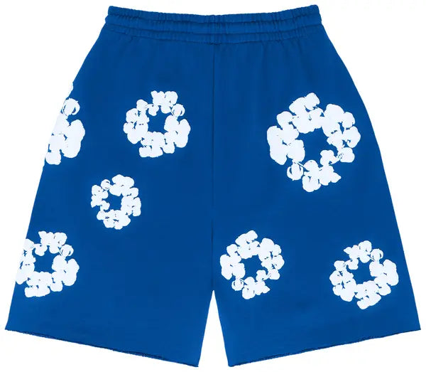 Denim Tears The Cotton Wreath Sweatshorts - Royal Blue