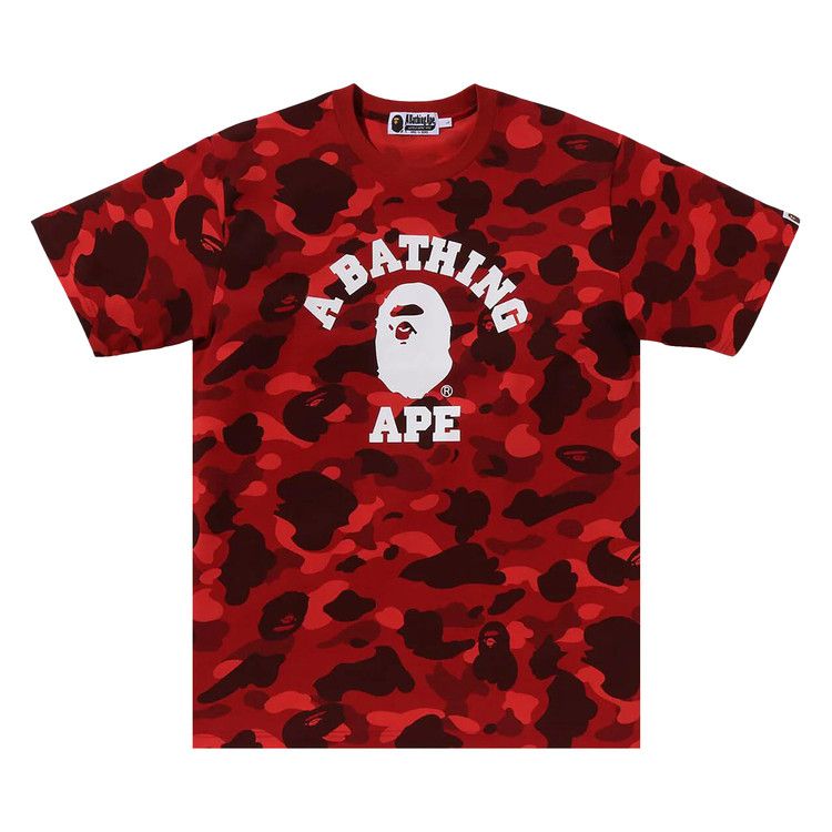 BAPE Color Camo College Tee - Red