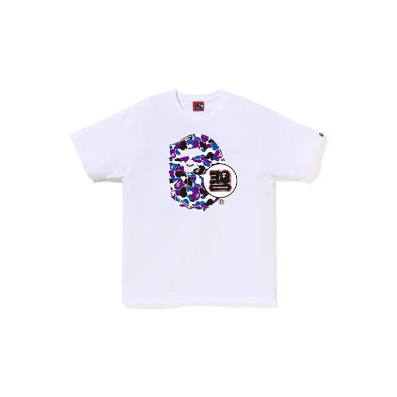 BAPE Store Hong Kong Bape 30th Anniversary Ape Head Tee - White/Multi