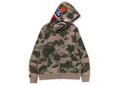 Beige Layered Line Camo Shark Zip