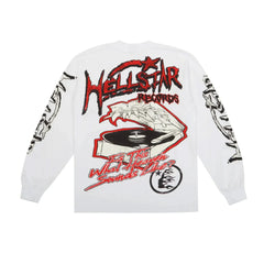 Hellstar Studios Records Long Sleeve Tee Shirt - White