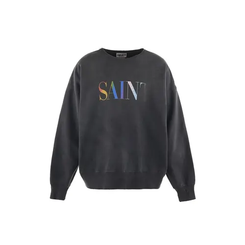 Saint Michael x Saint Rainbow Logo Crewneck - Black