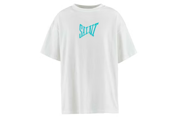 Saint Michael Ribon Saint T-shirt - White/Blue