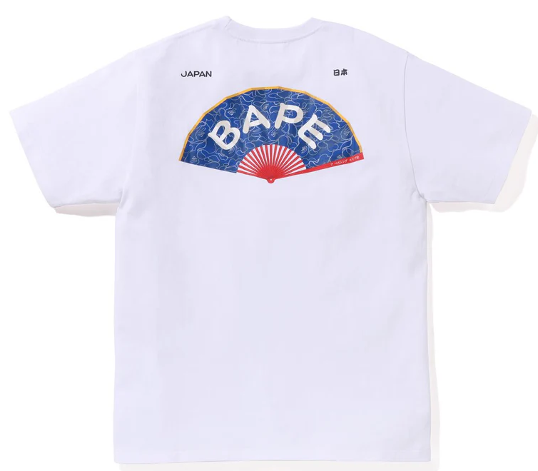 BAPE Japanese Fan Tee - White