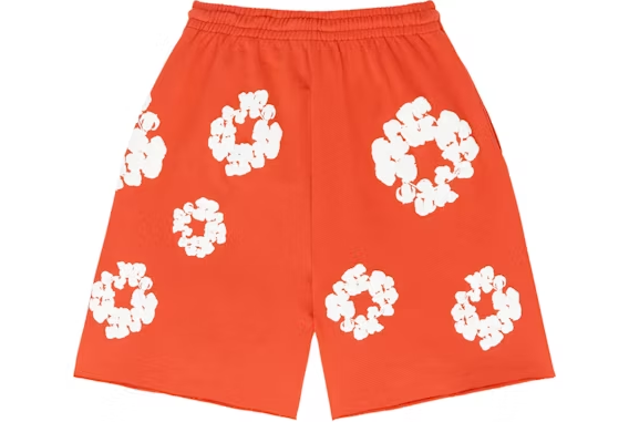 Denim Tears The Cotton Wreath Sweatshorts - Orange