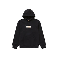 Supreme Burberry Box Logo Hooded Sweatshirt - Black