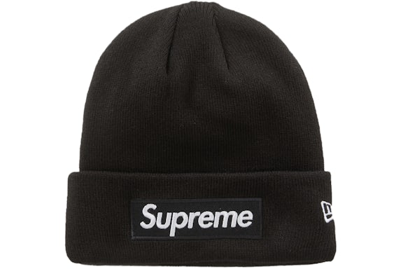 Supreme (FW23) New Era Box Logo Beanie - Black/Black