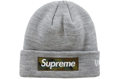 Supreme (FW23) New Era Box Logo Beanie - HTH Grey/Camo