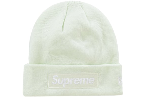 Supreme (FW23) New Era Box Logo Beanie - Lt Green/Lt Green