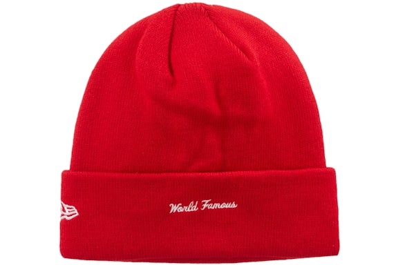 Supreme (FW23) New Era Box Logo Beanie - Red/Red