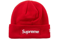 Supreme (FW23) New Era Box Logo Beanie - Red/Red