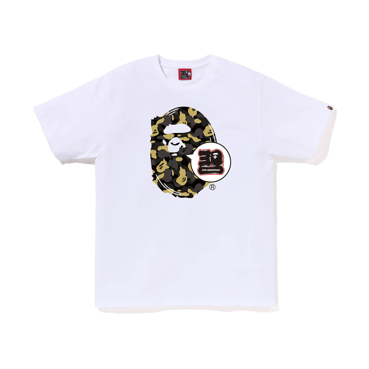 BAPE Store Madisno Avenue Bape 30th Anniversary Ape Head Tee - White/Multi