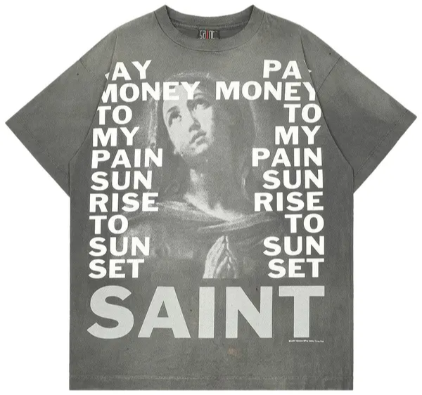 Saint Michael x Stay Real Short Sleeve Tee - Black