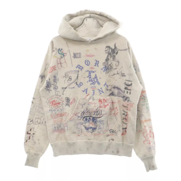 Saint Michael x LA Born x Raised Hoodie - White