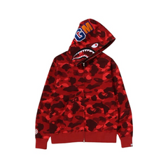 Color Camo Red Shark Zip