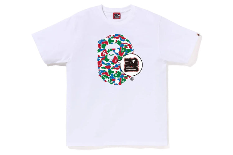 BAPE Store Qingdao Bape 30th Anniversary Ape Head Tee - White/Multi