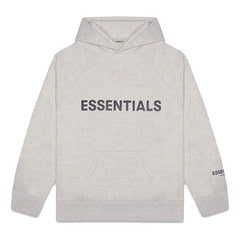 Fear of God Essentials Pullover Hoodie Applique Logo - Heather Oatmeal