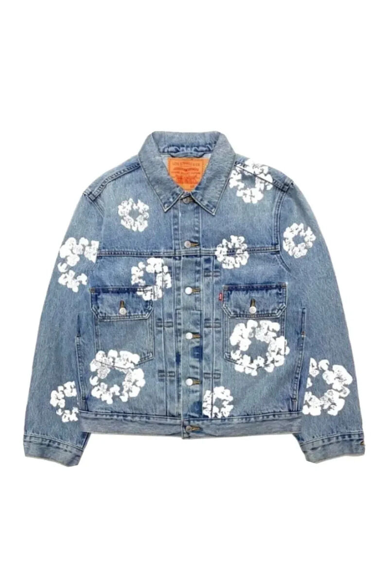 Denim Tears x Levi's Cotton Wreath Denim Jacket - Light Blue