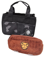 Bape Black Camo small Tote bag w/ Milo