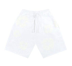 Denim Tears White Mono Cotton Wreath Sweatshorts