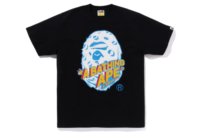 BAPE Moon Ape Head Tee - Black