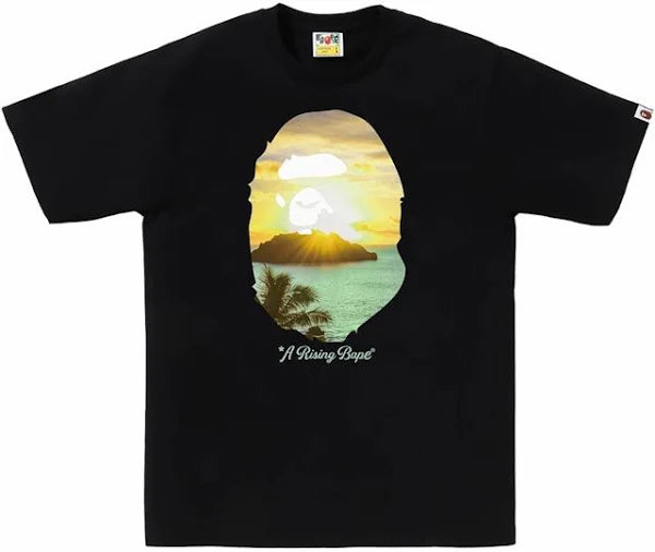 A Rising Bape Photo Ape Head Tee - Black