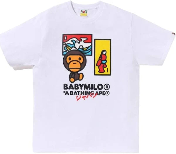 BAPE Japan Art Baby Milo Tee - White