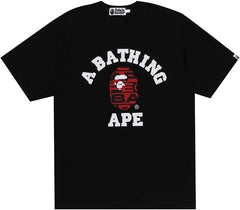 Bape LUX SPORT pattern College Tee - Black