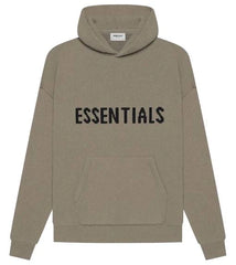 Taupe Fear of God Essentials Knit Pullover Hoodie (SS21)