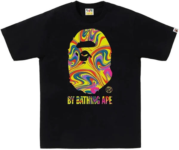 Bape Marbling Tee - Black