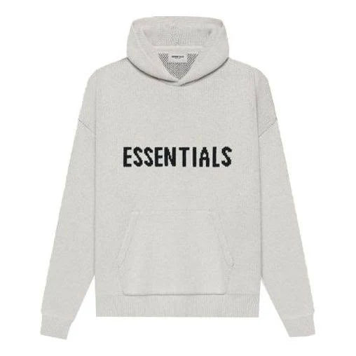 Oatmeal Fear of God Essentials Knit Pullover Hoodie (SS21)