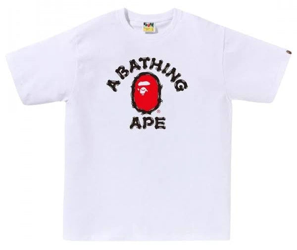 BAPE Brush College Tee - White