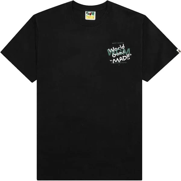 BAPE Woodland Camo WGM Ape Head Tee - Black