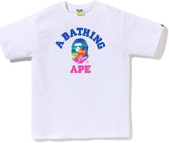 Bape Sunset Beach College Tee - White