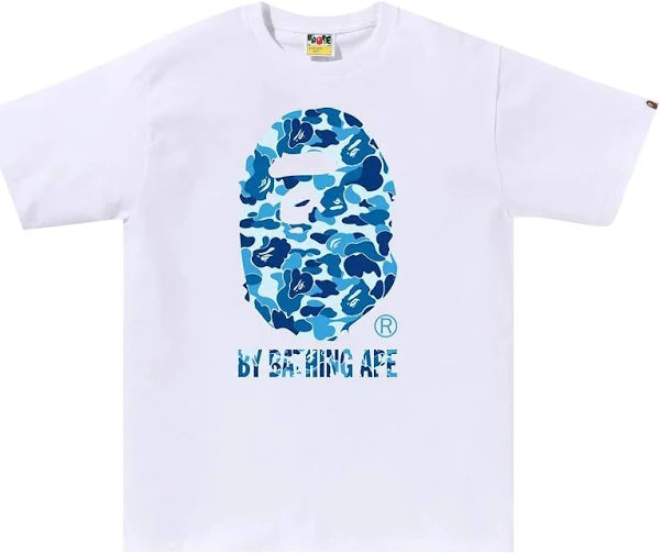 BAPE Blue ABC Camo By Bathing Ape Tee - White