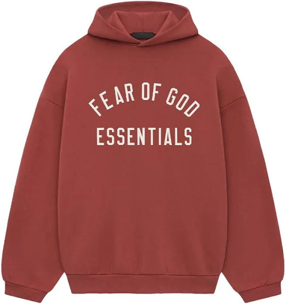 Fear of God Essentials Fleece Hoodie - Crimson