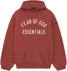 Fear of God Essentials Fleece Hoodie - Crimson